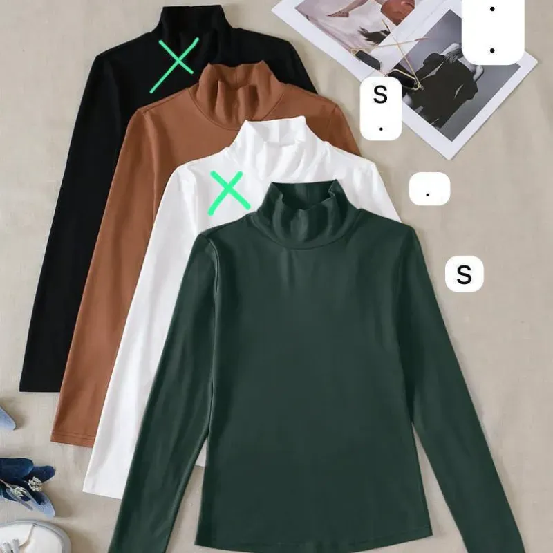 🌿 Blusa de Cuello Alto – Básico versátil con textura acanalada