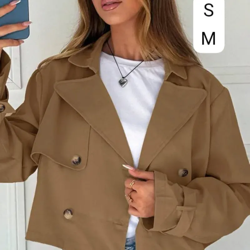 🤎 Chaqueta Doble Botonadura – Estilo clásico con toque moderno