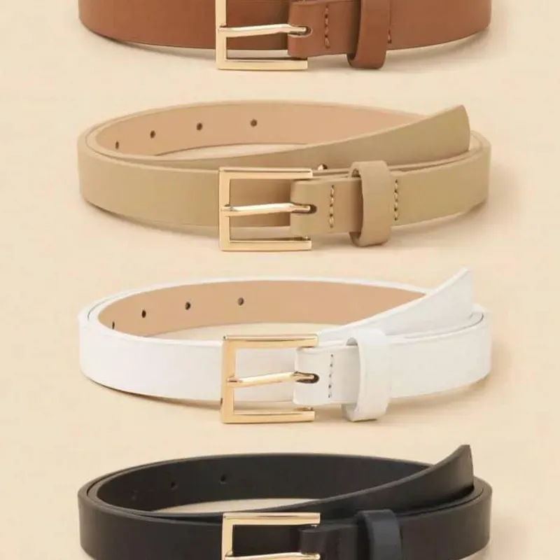 🎯 Cinturones Gold Essential – Versatilidad cromática con diseño clásico y presencia estratégica