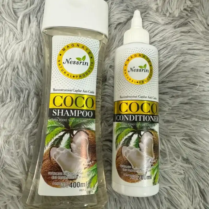 🥥 Set Reparación Capilar Coco – Nessrin Reconstrucción, hidratación y prevención de la caída.