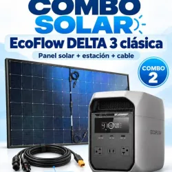 Combo de eko flow delta 3 clásica con cable de 10 metros y panel de 450 w  800 con transporte incluido 🚗✅