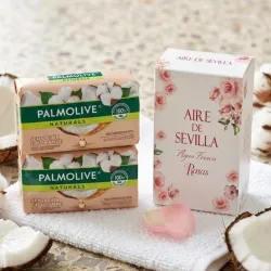 🥥Combo Palmolive Coco & Algodón + Agua Fresca Rosas Aire de Sevilla – Regalo Día de las Madres