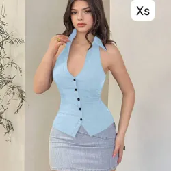 💙 Conjunto Blue Fresh – Estilo juvenil con estructura visual y actitud empoderada