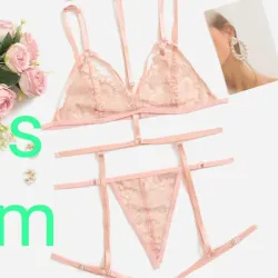 🌷 Conjunto de lencería rosa encaje + ligas – Unitalla Romanticismo estructurado, diseño que acaricia.