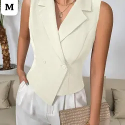 🤍 Conjunto White Executive – Poder visual con blazer doble botonadura y elegancia estratégica