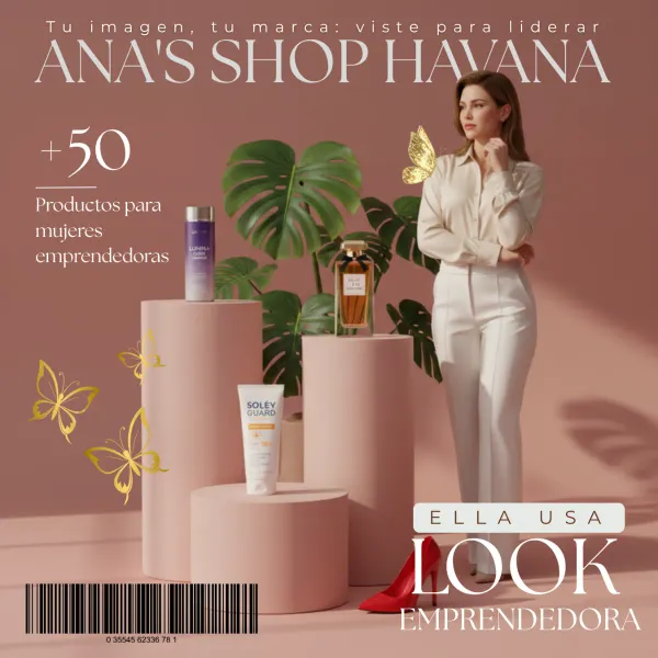 ✨ ¡Todo lo que amas en un solo lugar! ✨  
Ropa, zapatos, maquillaje, joyería, cuidado personal y más 💅👗👜  

📍Disponible en La Habana + productos por encargos  

🚚 Mensajería instantánea  
🎁 Bonificaciones para clientes frecuentes  
📲 Escríbenos al+53 5 0443007  