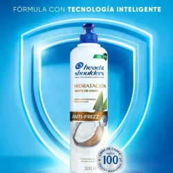 🥥Crema para Peinar Head & Shoulders Hidratación Aceite de Coco – Tratamiento Anti-Frizz Control Caspa 300 ml