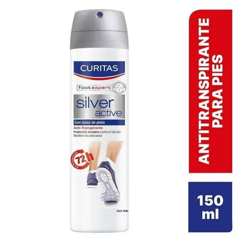 👣 Curitas Foot Expert Silver Active – Antitranspirante para Pies con Iones de Plata (150 ml)