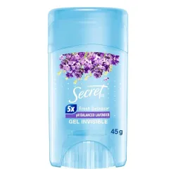 Desodorante Secret Gel Invisible pH Balanced con fragancia a lavanda