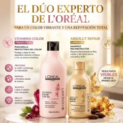 *🎀Dúo L'Oréal Professionnel: Shampoo Absolut Repair y Mascarilla Vitamino Color 500ml