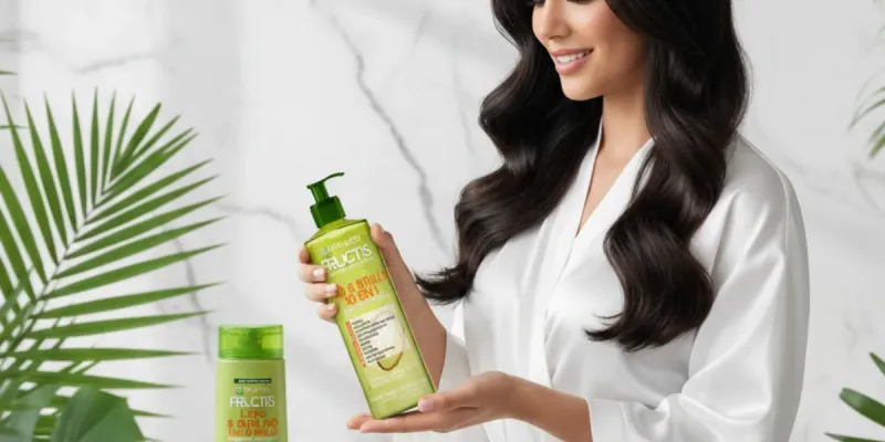 Garnier Fructis Crema para Peinar Liso & Brillo 10 en 1