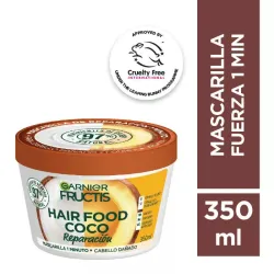 🥥 Garnier Fructis Hair Food Coco Reparación – Mascarilla Fuerza 1 Min (350 ml)