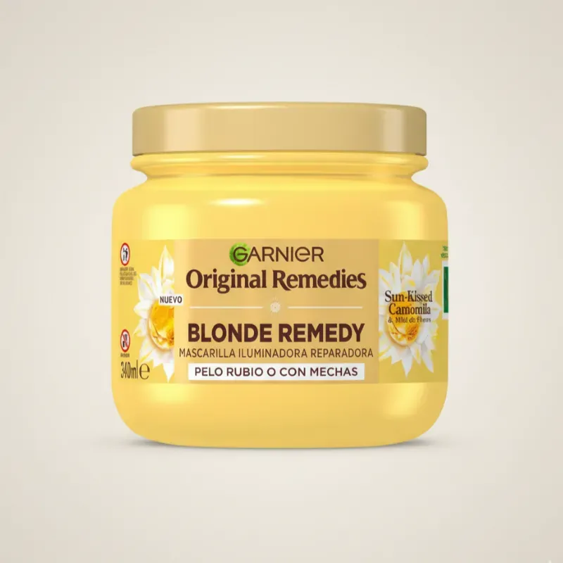🌼 Garnier Original Remedies Blonde Remedy Mascarilla Iluminadora Reparadora