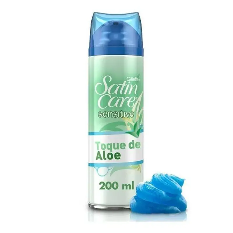 Gel de afeitar Gillette Satin Care Sensitive con Toque de Aloe