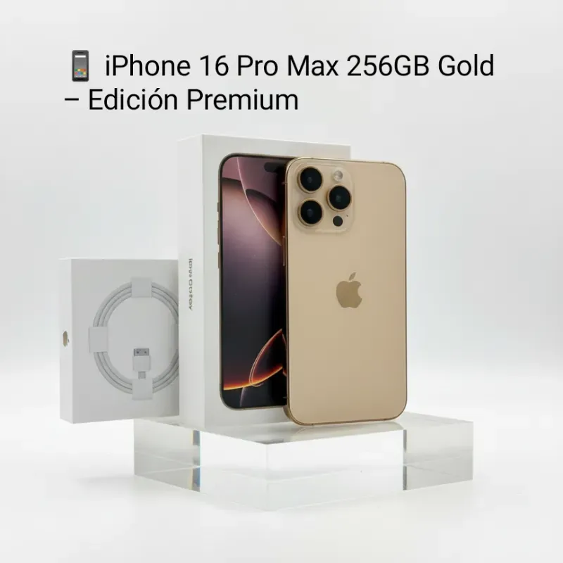 📱 iPhone 16 Pro Max 256GB Gold – Edición Premium