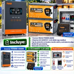 ☀️ Kit Solar Completo 4000W PowMr + Baterías de Litio 7.17kWh | Black Friday La Habana
