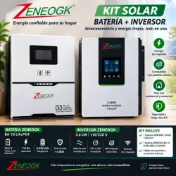 🔋 KIT SOLAR ZENEOGK | 3.6 kW + BATERÍA LiFePO4
