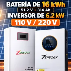 🔋 KIT SOLAR ZENEOGK | 6.2 kW + BATERÍA DE 16 kWh