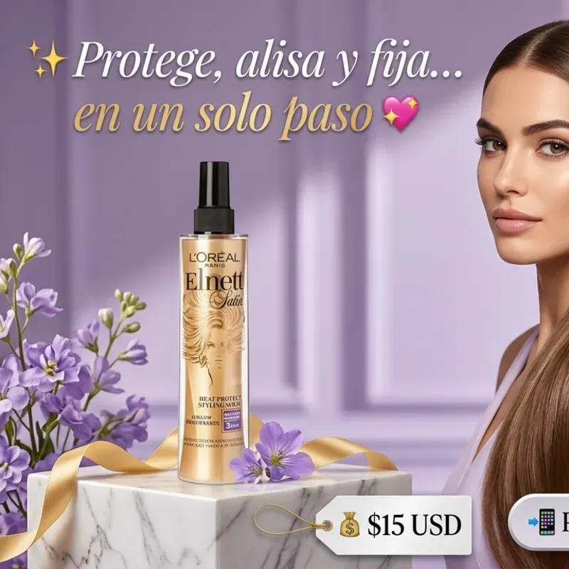 L'Oréal Paris Elnett Satin Termoprotector☺️✨️