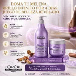 🦋✨ L'ORÉAL PROFESSIONNEL LISS UNLIMITED ✨ ¿Cabello rebelde, frizz y dificultad para mantenerlo bajo control? 💆♀️ Este dúo profesional está pensado para ayudarte a conseguir una melena más suave, manejable y con apariencia lisa y brillante. ✨ 🧴 Champú Liss Unlimited — 500 ml 💆♀️ Mascarilla Liss Unlimited — 200 ml 🌿 Con Keratinoil Complex ✨ Ayuda a controlar el frizz. 💎 Aporta suavidad y brillo. 🌸 Nutre la fibra capilar y facilita el peinado. ⭐ Control del frizz hasta por 4 días* 💰 Set completo: $45 USD 📲 ¿Quieres probar una rutina de cuidado profesional en casa? Escríbenos por DM y reserva tu set. *Resultado basado en test instrumental con champú + mascarilla Liss Unlimited.