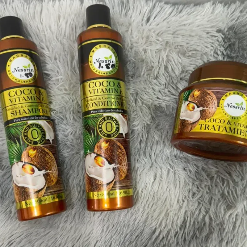 🥥 Línea Capilar Coco & Vitamina E – Nutrición profunda y control del frizz