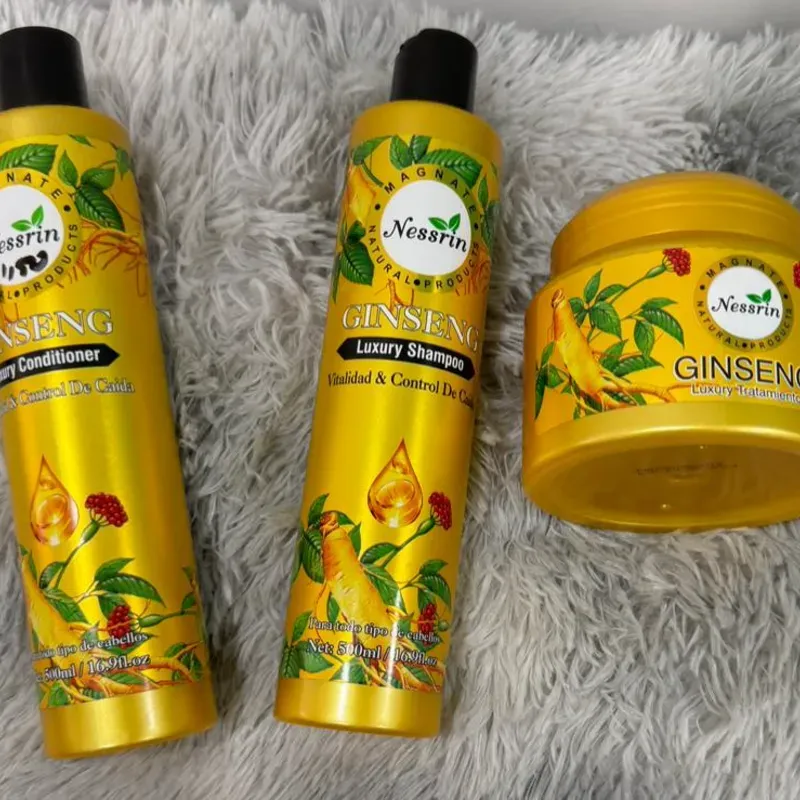 ✨ Línea Capilar GINSENG by Nessrin – Hidratación, fuerza y control para rizos secos