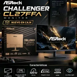 🔥 MONITOR GAMING ASROCK CHALLENGER CL27FFA 27” IPS 120Hz FULL HD — NUEVO EN CAJA 🔥
