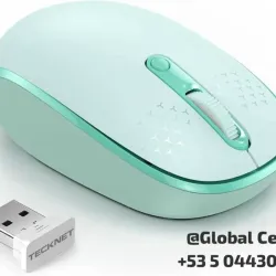🖱️✨ Mouse Inalámbrico Silencioso Color Verde Menta Tecknet Wireless Mouse 2.4G Mint Green
