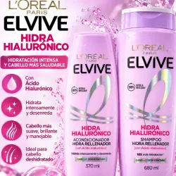 💗✨ ¡NUEVO ELVIVE HIDRA HIALURÓNICO! ✨💗 💧 Champú Hidra Rellenador – 680 ml 🌸 Acondicionador Hidra Rellenador – 370 ml Con ácido hialurónico 💦 para una hidratación intensa y un cabello más suave, manejable y con aspecto saludable. ✨ 💕 Ideal para cabello deshidratado.