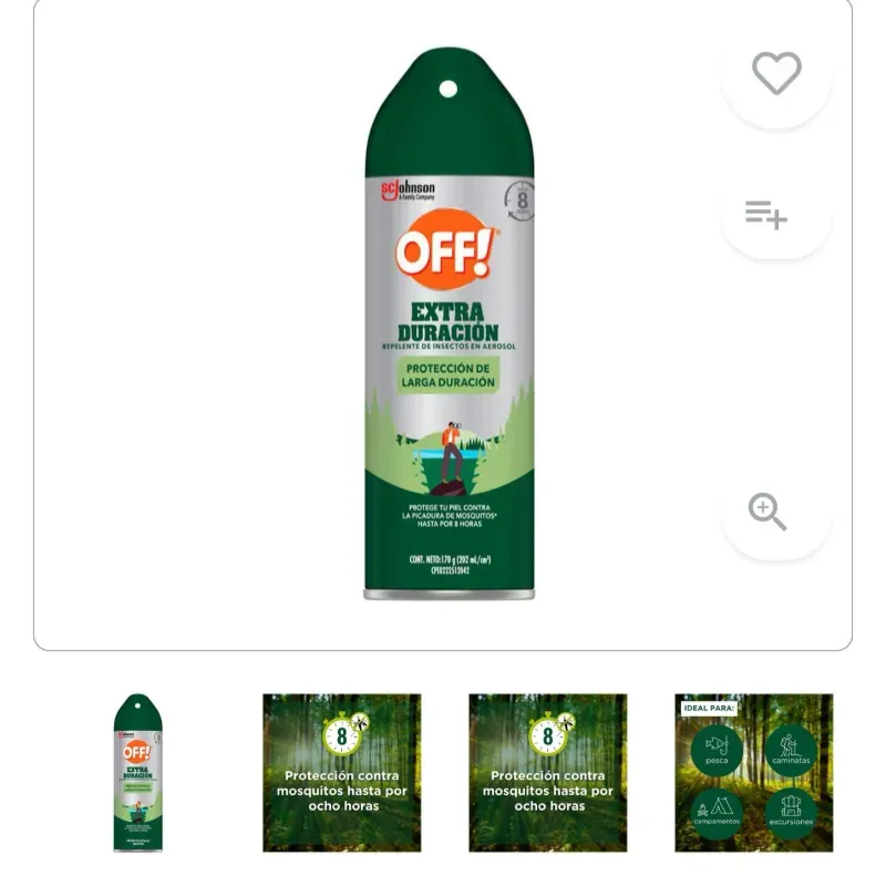 🛡️ OFF! Extra Duración – Repelente de Insectos en Aerosol | SC Johnson