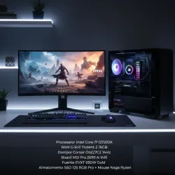 🚀 PC Gamer Intel i7 + Monitor Curvo MSI 144Hz – Setup completo 