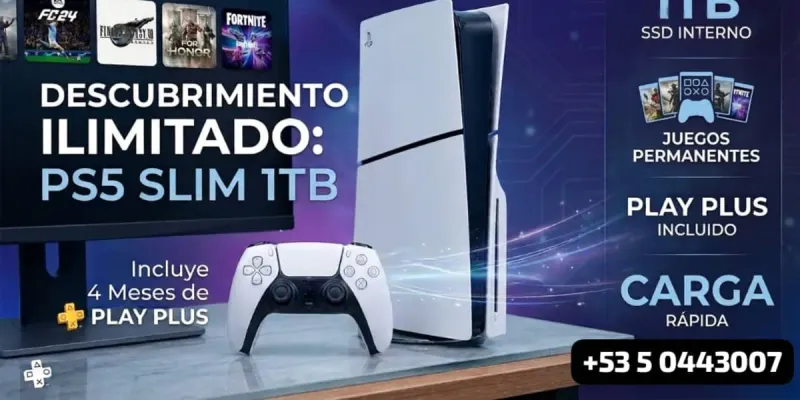 🚀 ¡PS5 Slim + 4 Meses PS Plus + Juegos Permanentes! ¡La oferta definitiva!