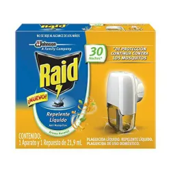 🛡️ Raid Repelente Líquido Anti Mosquitos – Aroma Naranja | SC Johnson