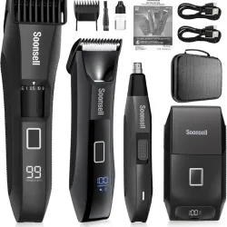 👨Recortadora Masculina 4 en 1 Soonsell Manscape IPX7 – Barba, Cuerpo y Nariz