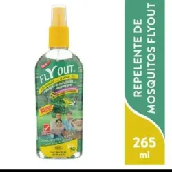 🦟 Repelente FLYOUT – Citronela natural 265 ml Protección segura, frescura al aire libre.