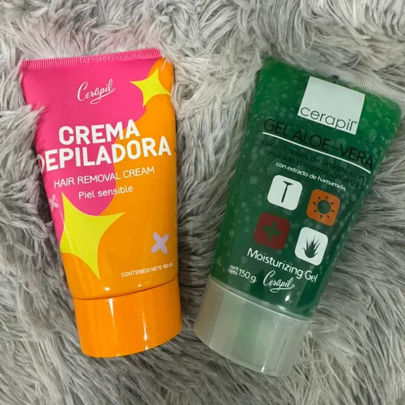 🌟 Set Cerafil Piel Sensible – Depilación suave + hidratación profunda