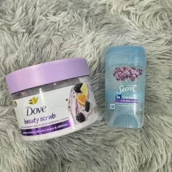 💜 Set Dove + Secret – Exfoliación suave + protección fresca por 48 horas