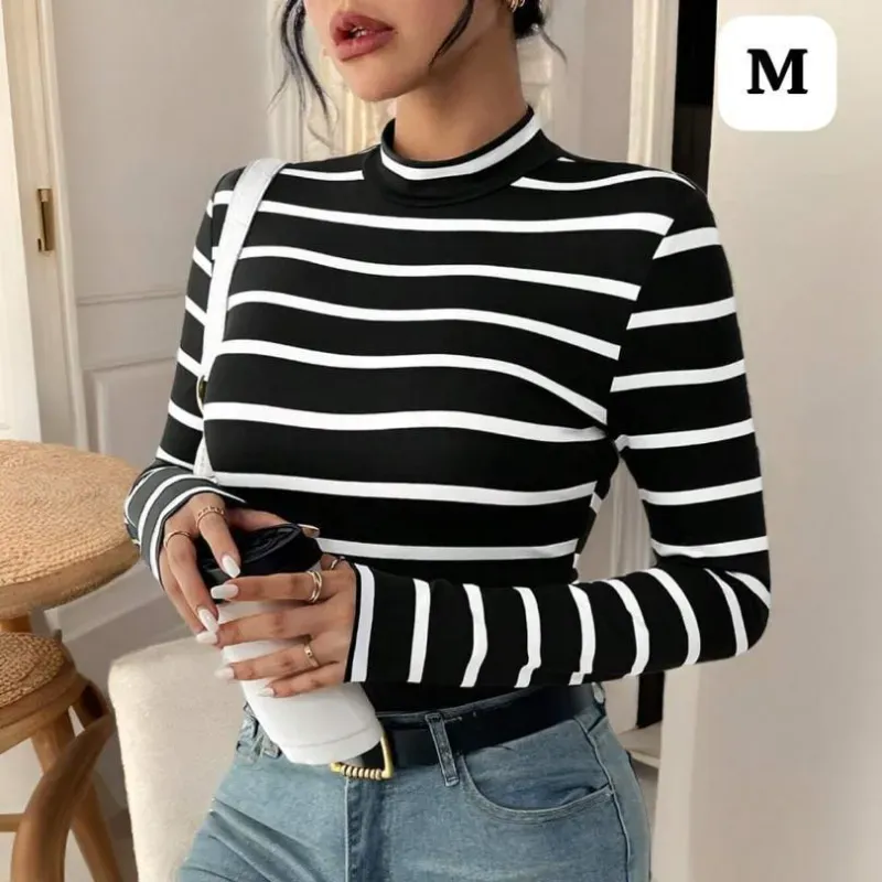 🖤 Top de Rayas Blanco y Negro – Clásico, moderno y siempre en tendencia