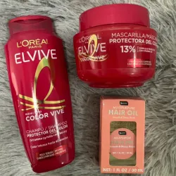 🎀 Trío Capilar – L'Oréal Elvive Color Vive + Byrne Color vibrante, protegido y con brillo intenso.