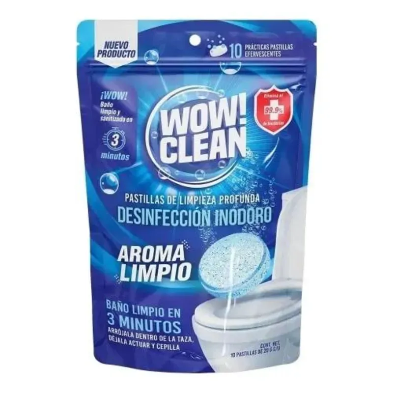 🚽 WOW! CLEAN Pastillas de Limpieza Profunda para Inodoro – 10 unidades
