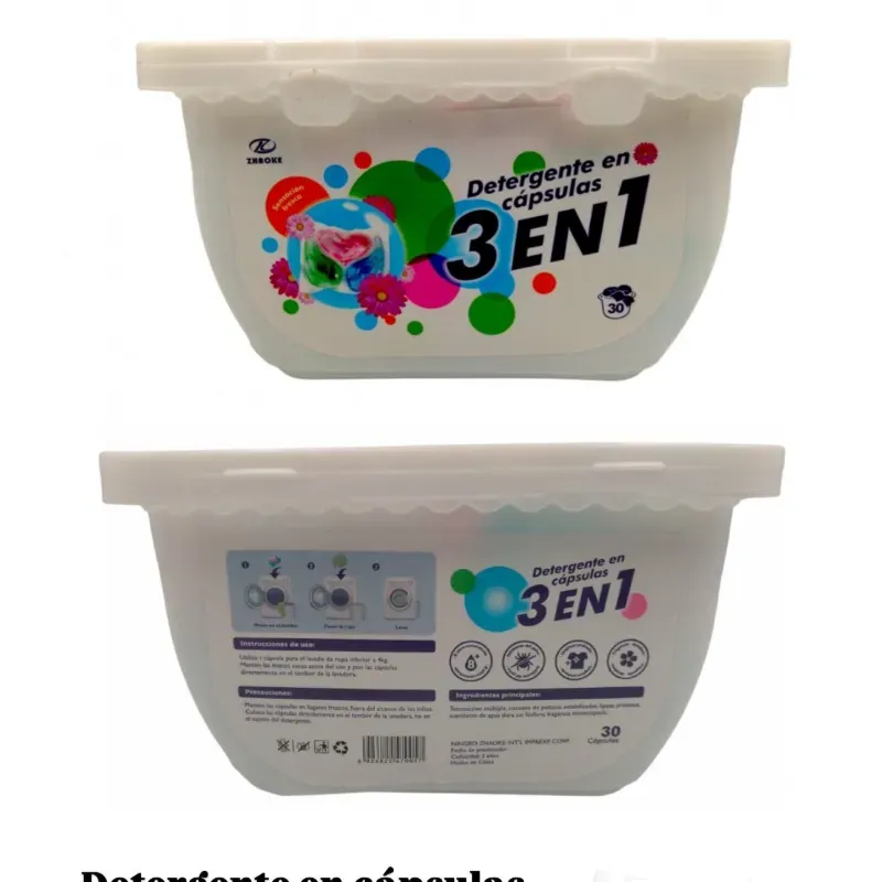 🧼 Zeecon Detergente en Cápsulas 3 EN 1 (30 unidades)