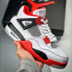 Jordan Retro 4 Blancas Rojas 