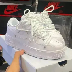 Nike Air Force One Blancas Doble Cordón 