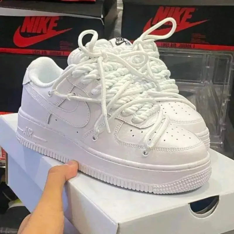 Nike Air Force One Blancas Doble Cordón 