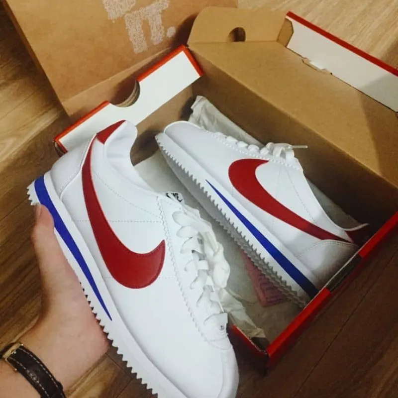 Nike Cortés Blancos Rojos y Azules 