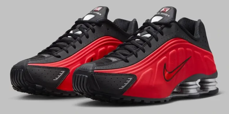 Nike Shox 4 Muelles Rojas y Negras