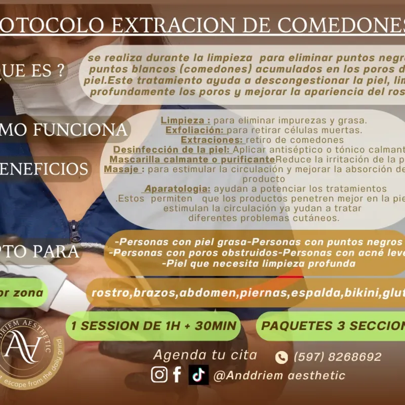 PROTOCOLO DE HIDRATACION Y EXTRACION DE COMEDONES 