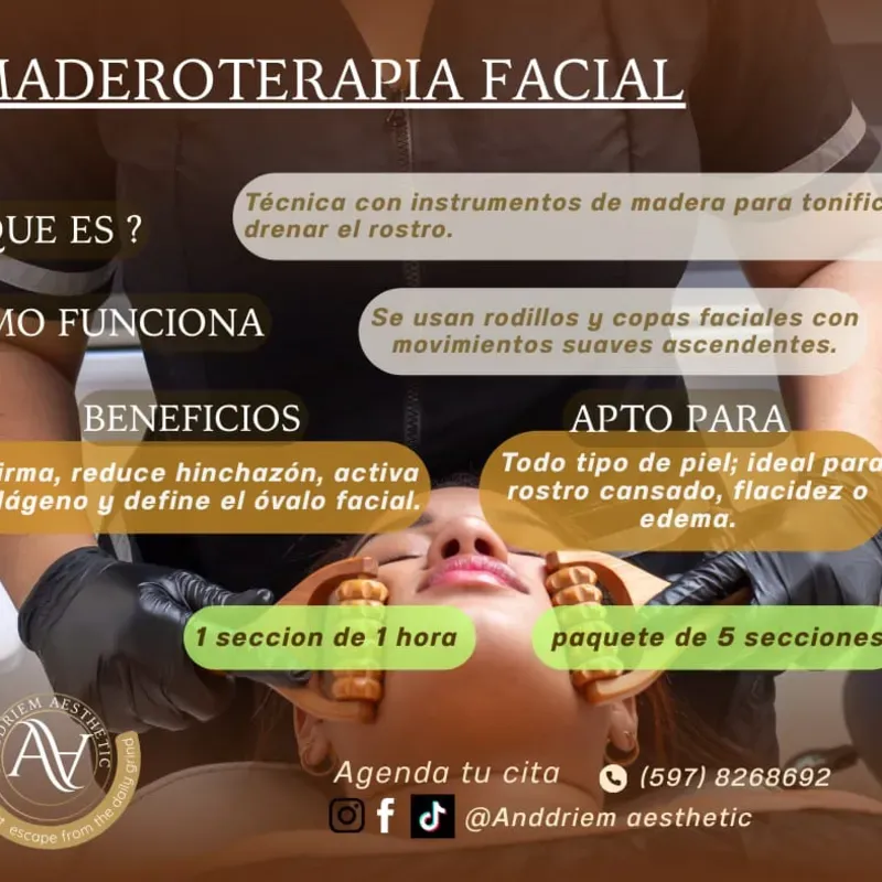 Maderoterapia Facial o en brazos 