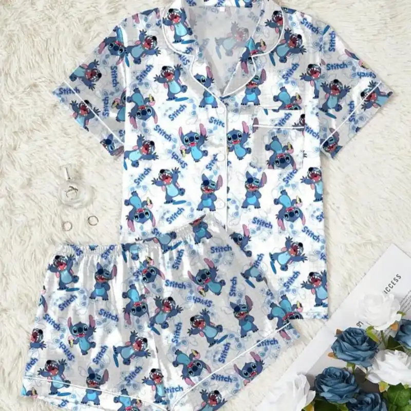 Pijama De Stich Camisa y Short✨💙