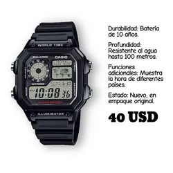 Casio Original nuevo en Caja Modelo AE1200WH-1A